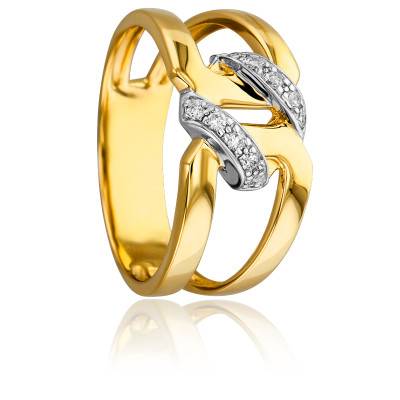 Bague Hécube en 2 Ors 750 & Diamants - Joelli