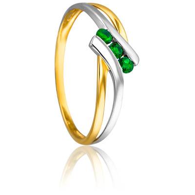 Bague Attis en 2 Ors 750 & Emeraudes 0,15 ct - Joelli