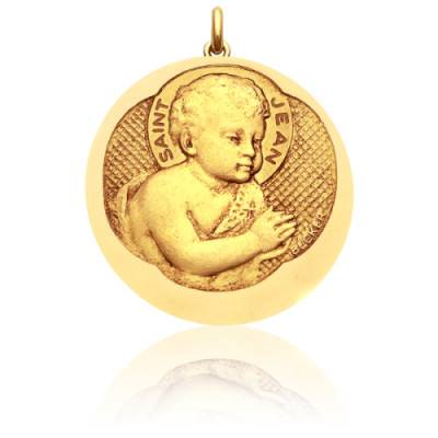 Médaille Saint Jean Or Jaune 750, Diamètre 15 mm à 20 mm - Becker
