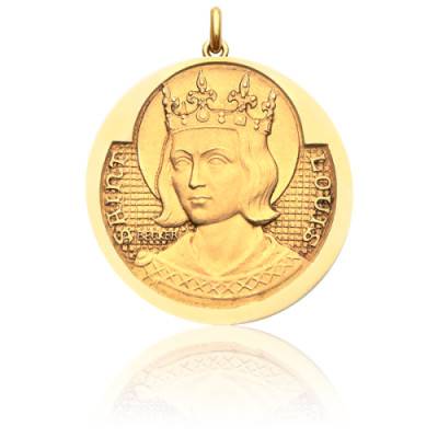 750/1000 Yellow Gold Saint Louis Medal, Diameter 15 mm to 20 mm - Becker