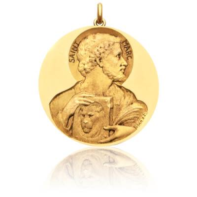 Saint Mark 750 Yellow Gold Medal, Diameter 15 mm to 20 mm - Becker