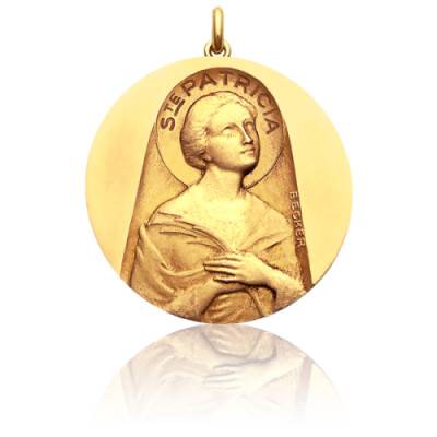 Médaille Sainte Patricia Or Jaune 750, Diamètre 15 mm à 20 mm - Becker