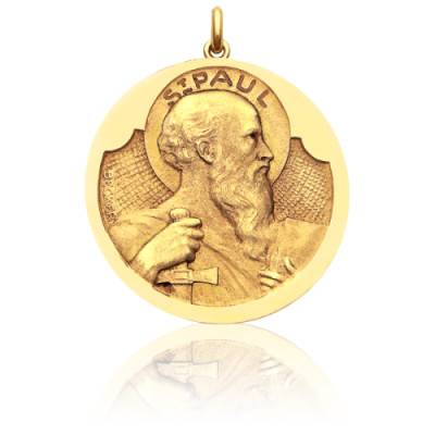 Médaille Saint Paul Or Jaune 750, Diamètre 15 mm à 20 mm - Becker
