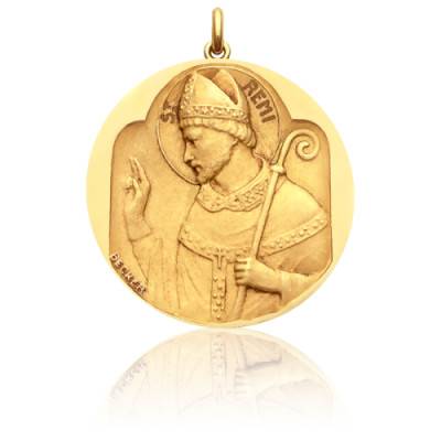 750/1000 Yellow Gold Saint Rémi Medal, Diameter 15 mm to 20 mm - Becker