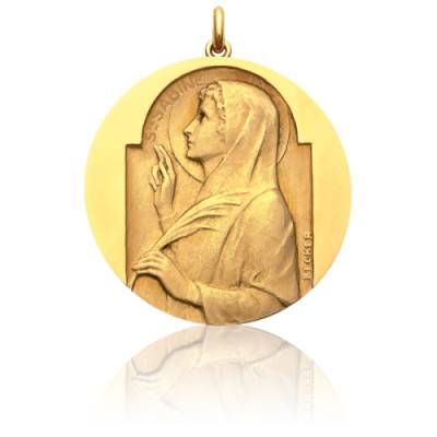 Médaille Sainte Sabine Or Jaune 750, Diamètre 15 mm à 20 mm - Becker