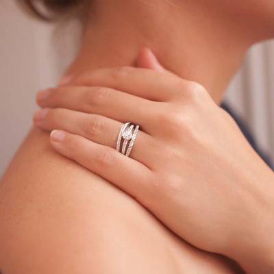 Bague Léa Or Blanc & Diamants - Ancelys