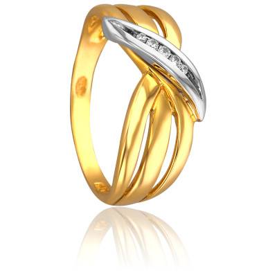 Pivoine Two-Tone Gold & Diamond Ring - Ancelys