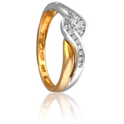 Bague Lilas en 2 Ors & Diamants - Ancelys