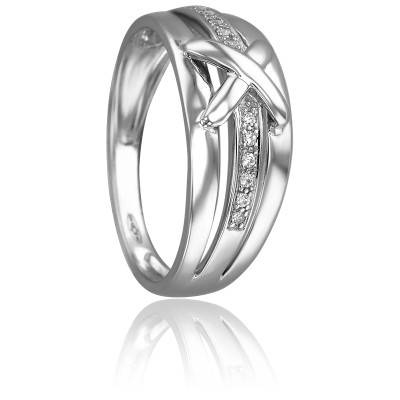 Bague Hibiscus en Or Blanc 750 & Diamants - Ancelys