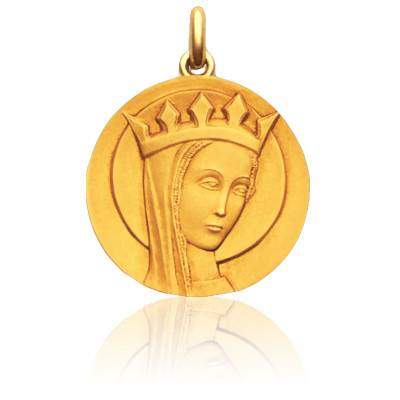 Médaille Vierge Couronnée Or Jaune 750, Diamètre 17 mm à 21 mm - Becker