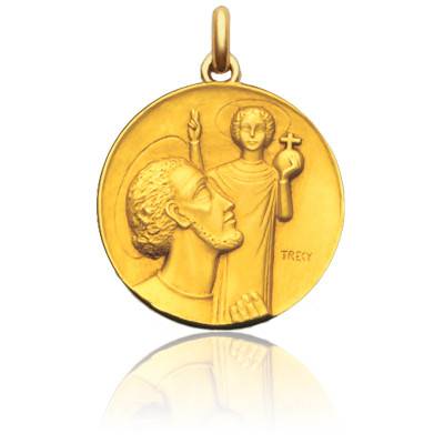 Médaille Saint Christophe de Trécy Or Jaune 750, Diamètre 17 mm à 23 mm - Becker