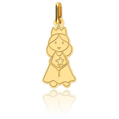 750/1000 Yellow Gold Little Fairy Juliette Pendant - Lucas Lucor