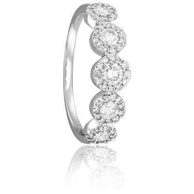 Bague de Fiançailles Dauphine en Or Blanc 750 & Diamants - Juweel
