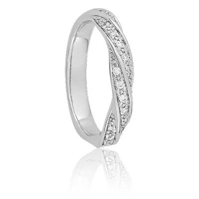 Alliance Cléopatra Or Blanc 750 & Diamants - Maison Girard