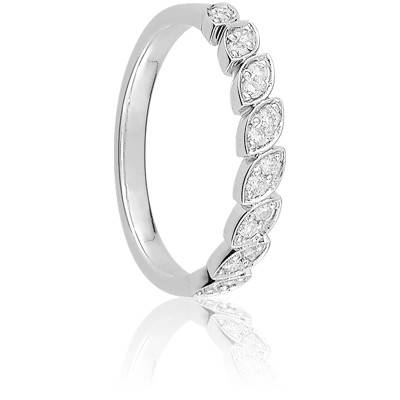 Alliance Daget en Or Blanc 750 & Diamants - Maison Girard