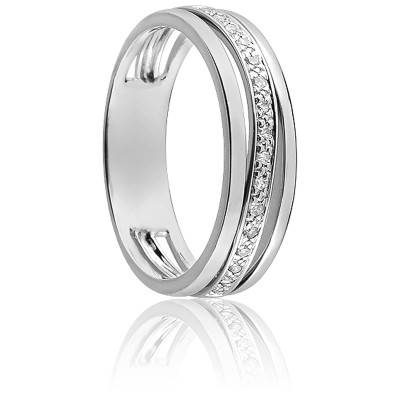 Alliance Lamia en Or Blanc 750 & Diamants - Maison Girard