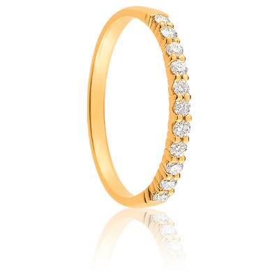 Alliance Ruban Standard Maha en Or Jaune 750 & Diamants, Largeur 2 mm - Maison Girard