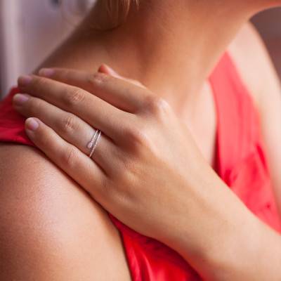 Bague Attrape Moi Or Blanc 750 Serpent - Divine