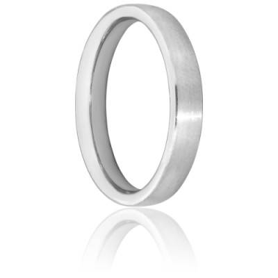 Alliance Ruban Confort Amou-Daria en Platine 950, Largeur de 4 à 6 mm - Gaïa