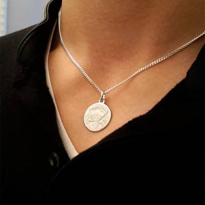 Médaille Zodiaque Signe du Cancer Argent, Diamètre 19 mm - Becker