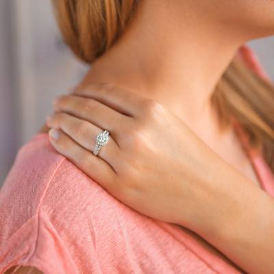 Bague Mimoza Or Blanc 750 & Diamants 0,40ct - Alliantine