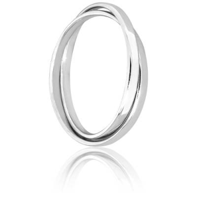 Alliance Sefid Roud en Or Blanc 750, Largeur 2 mm - Gaïa