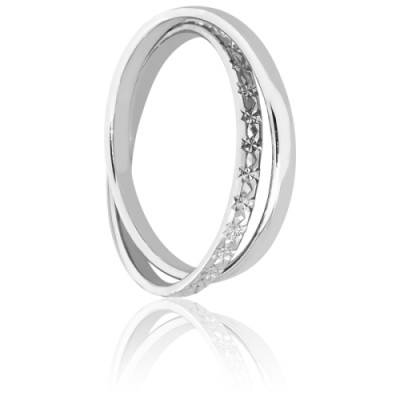 Alliance Sefid Roud Diamantée en Or Blanc 750, Largeur 2 mm - Gaïa