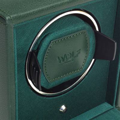 Cubs & Cubbies Single Green Watch Winder with Lid - Wolf 1834