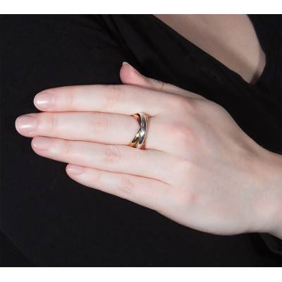 Alliance 3 Anneaux en 3 Ors 750, Largeur 2 mm, - Ponce