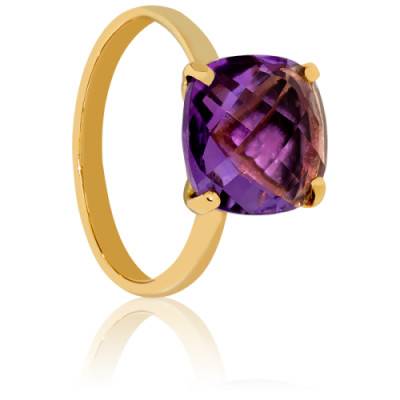 Bague Kallima Violette en Or Jaune 750 - Les Valentines