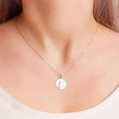 Médaille Ange à l'Arc Or Blanc 750, Diamètre 15 mm - Augis