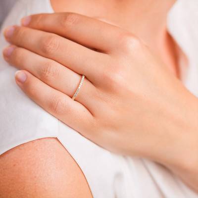 Majestueuse 18K Yellow Gold & Diamond Full Eternity Band - Verifine