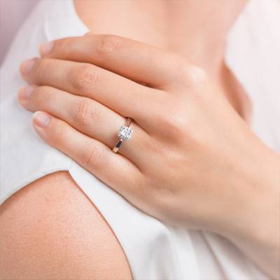 Bague Solitaire Diana 0,25 ct Or Blanc 750 - Alliantine