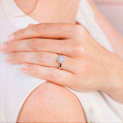 Bague Solitaire Diana 0,50 ct Or Blanc 750 - Alliantine