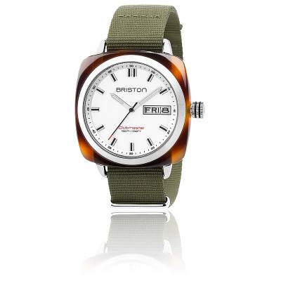 Montre Clubmaster Sport Acétate vert Nato cadran blanc - Briston
