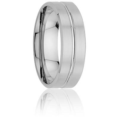 Alliance Ruban Standard Bach Rainurée en Palladium 950, Largeur 6 mm - Viggo Sorensen