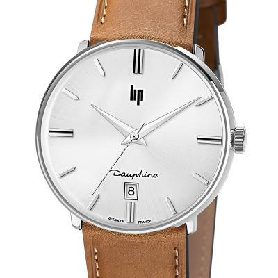 Montre Dauphine 38 Chrome/Brown 671422 - Lip