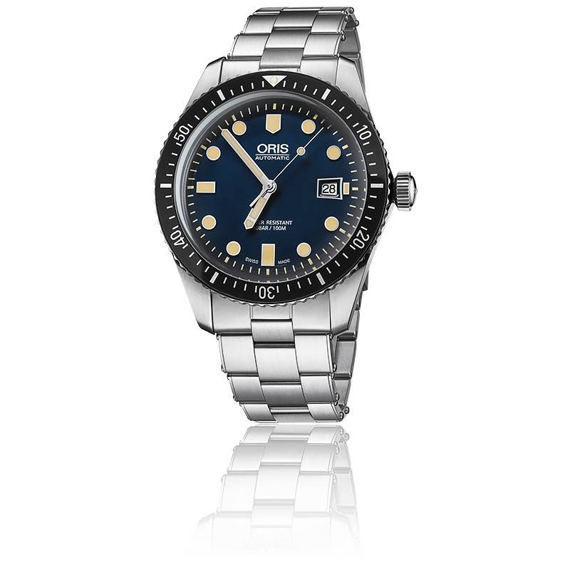 Montre Oris Divers Sixty Five gris bleu Ocarat