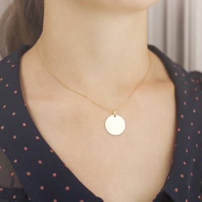 Médaille Ronde Polie Or Jaune 750, Diamètre 20 mm - Argyor