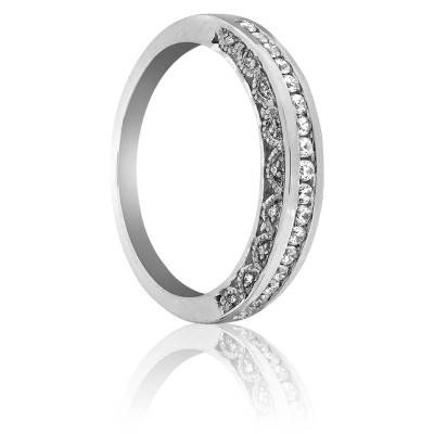 Bague Kâveri en Or Blanc & Diamants 0,25 ct - Kundan