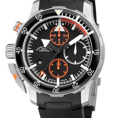 Montre S.A.R. Flieger-Chronograph Zifferblatt M1-41-33-KB - Mühle Glashütte