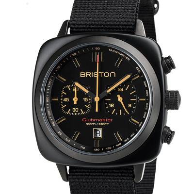 Briston Clubmaster Sport Acetate Matte Black Chronograph Watch - Briston