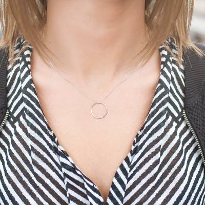 Simply Circle 750/1000 White Gold Pendant - Ocarat