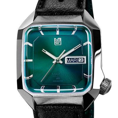 AM2 Electric Forest Buffle Black Perforated Watch - March LAB