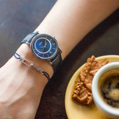 925 Sterling Silver Blue Cord Osmose Bracelet - L'Avare by Olivier Lafond