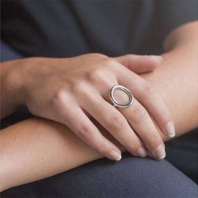 Bague Ovale Argent - Guiot De Bourg
