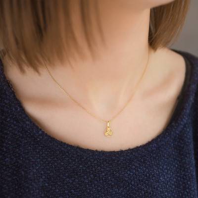 Yellow Gold Triskel Encircled Pendant 375 or 750 - Lucas Lucor