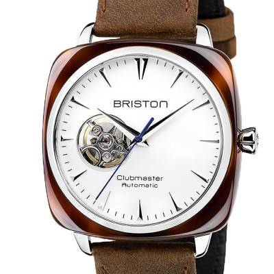Montre Clubmaster Iconic Auto Open Acétate Cadran Blanc - Briston