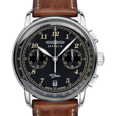 Montre 100 Jahre Zeppelin Chrono cadran noir 7674-3 - Zeppelin