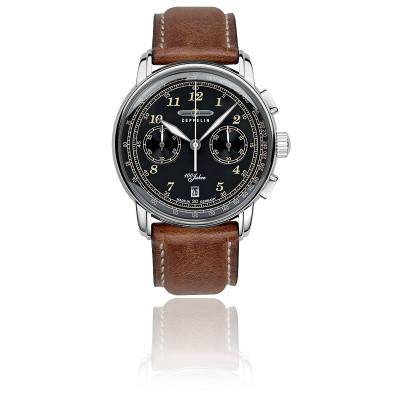 Montre 100 Jahre Zeppelin Chrono cadran noir 7674-3 - Zeppelin